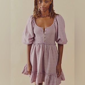 NWT Free People Summer Picnic Mini Dress Lilac